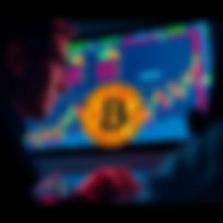 Traders looking at Bitcoin charts with a decline in alternative cryptocurrencies in the background