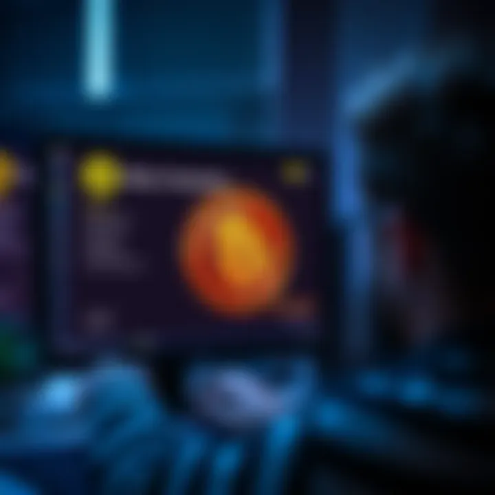 A person looking frustrated at a computer screen showing a missing Bitcoin transaction report, with a Trezor wallet graphic displayed