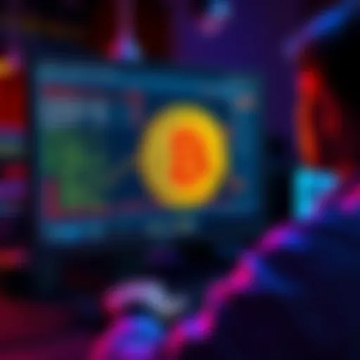 A person looking at a computer screen showing Bitcoin transactions and UTXO splitter software, trying to transfer rare sats safely.