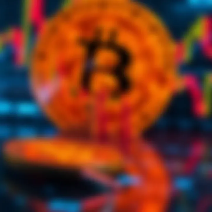 A visual representation of Bitcoin charts and graphs showing market trends in 2026, with a digital currency symbol in the background.