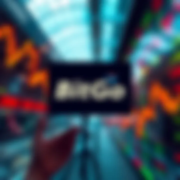 BitGo's logo displayed prominently with a stock market background, representing its new status as a publicly traded company