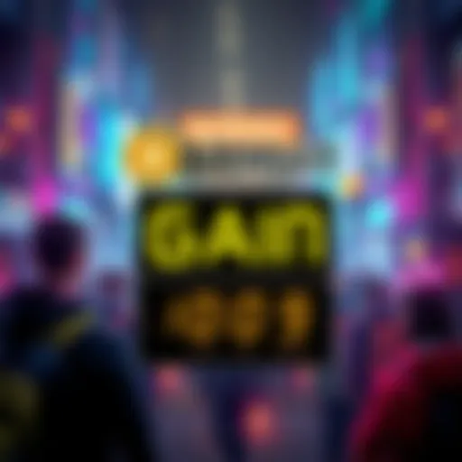 Graphic showing BitMart logo and warning about GAIN delisting with a countdown timer