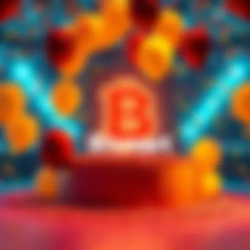 A festive scene showing Bitmart's logo with balloons and confetti, celebrating its eight years in the cryptocurrency industry.