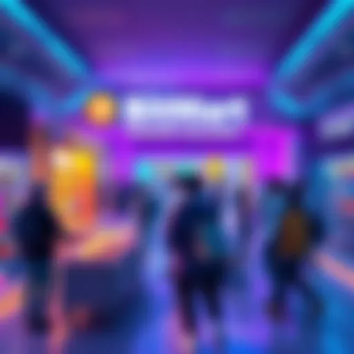 People shopping for digital products using cryptocurrency at BitMart Mall, featuring rewards and coupons
