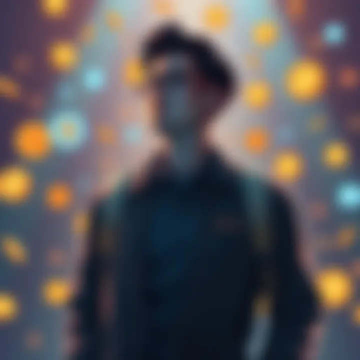Bitto Jean standing confidently with cryptocurrency symbols around, showcasing innovation and leadership in the crypto market.