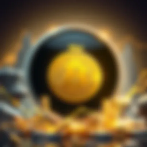 Illustration of Black Rock's logo with a Bitcoin symbol being sold