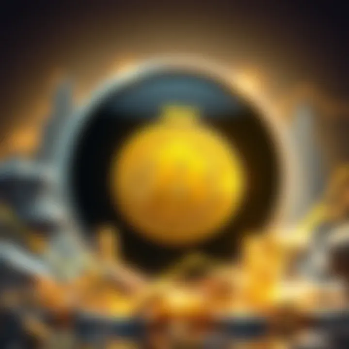 Illustration of Black Rock's logo with a Bitcoin symbol being sold