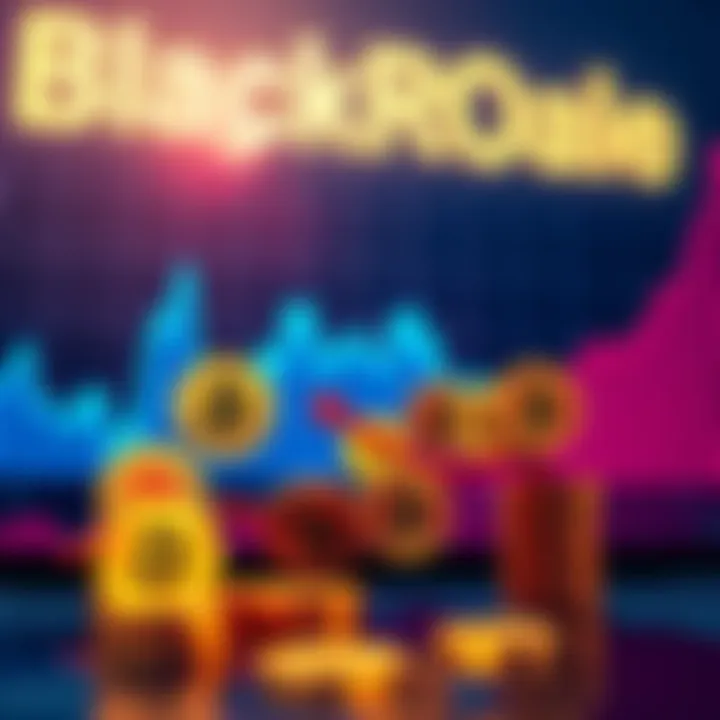 Illustration showing a graph with Bitcoin symbols indicating a small drop, representing BlackRock's recent 0.3% sale of its Bitcoin holdings during market adjustments.