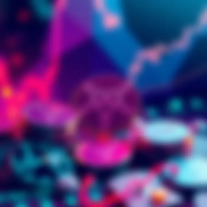 An illustration showing a digital representation of Cardano tokens with BlackRock logo, symbolizing the connection between traditional finance and cryptocurrency.