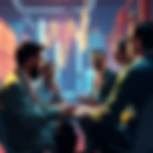 Group of people discussing the role of non-PoW nodes and SPV wallets in a tech setting