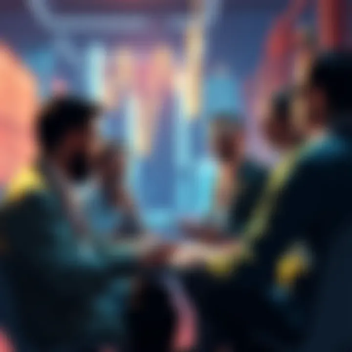 Group of people discussing the role of non-PoW nodes and SPV wallets in a tech setting