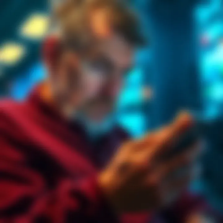 Uncle looking worried while checking his phone after a broker claims he has $50K in bitcoin to withdraw.