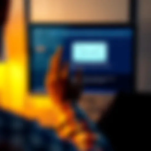 A person looks at a suspicious email on a computer screen, questioning its legitimacy regarding fund disbursements. A worried expression is visible on their face.