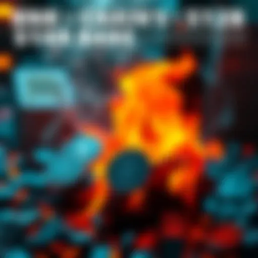 Graphic showing BNB tokens being burned with flames and smoke, indicating a $1.2 billion reduction in supply.