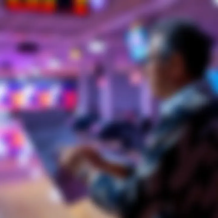 A bowler looks frustrated while examining a score chart at an Atlas bowling alley, highlighting scoring inconsistencies in the game.