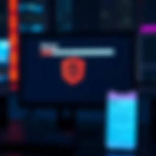 A computer screen displaying the Brave browser with no ads visible while the iPhone shows ads.