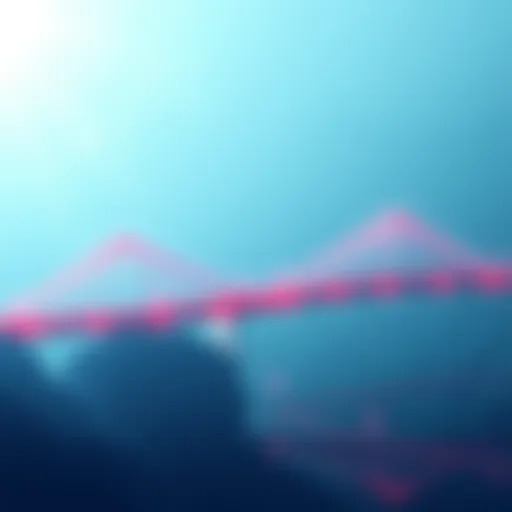 Concept image showing a digital bridge connecting two blockchain networks for DONUT tokens.