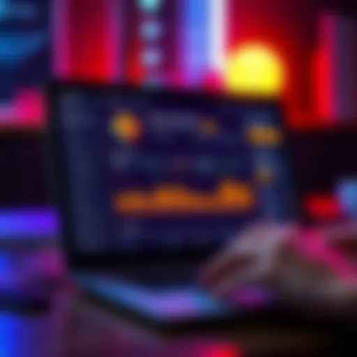 A developer showcases a Bitcoin dashboard on a laptop, inviting community input for improvements.