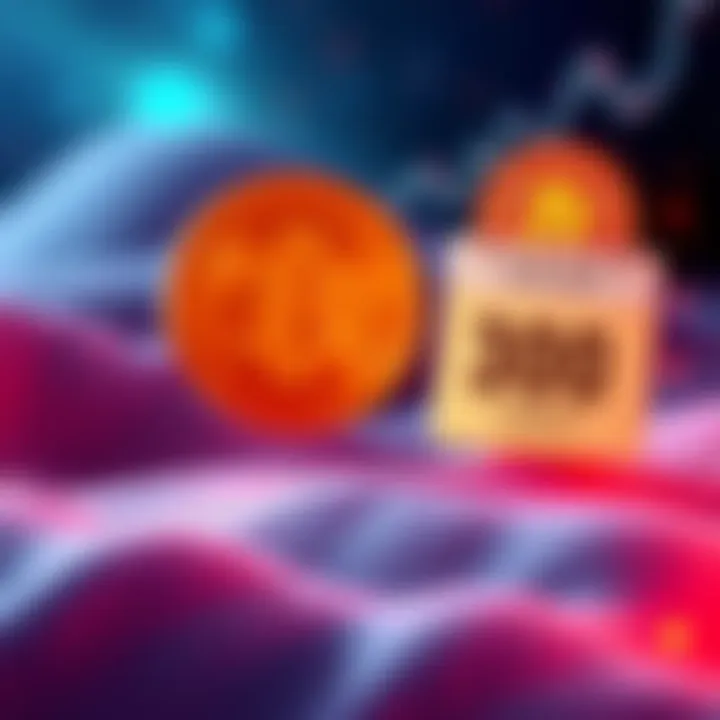 A graphic showing Bitcoin's logo with a calendar indicating January, alongside a prize symbol for cash rewards