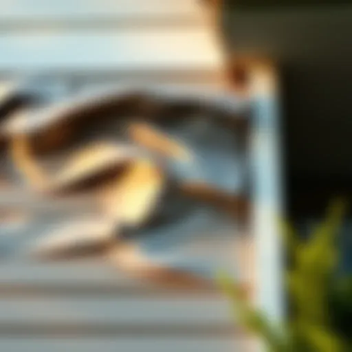 Close-up of wavy and buckled vinyl siding caused by heat on the west side of a house