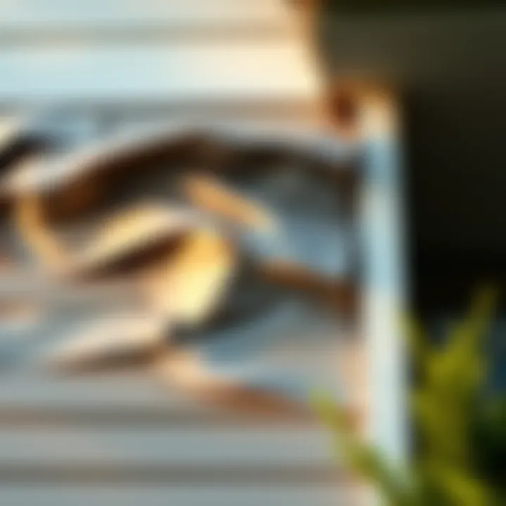 Close-up of wavy and buckled vinyl siding caused by heat on the west side of a house