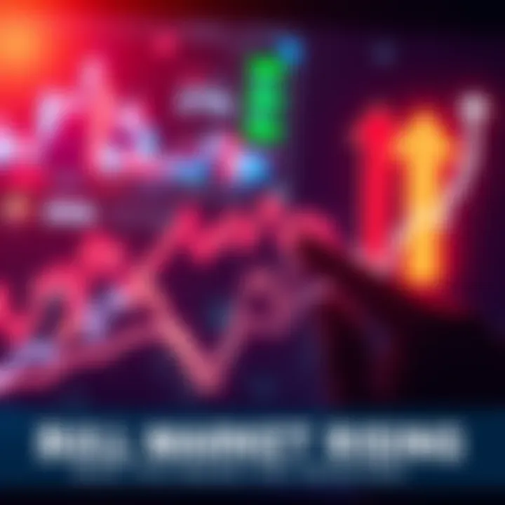 A graph showing an upward trend, symbolizing a bull market with arrows pointing up and bright colors, representing investment opportunities.