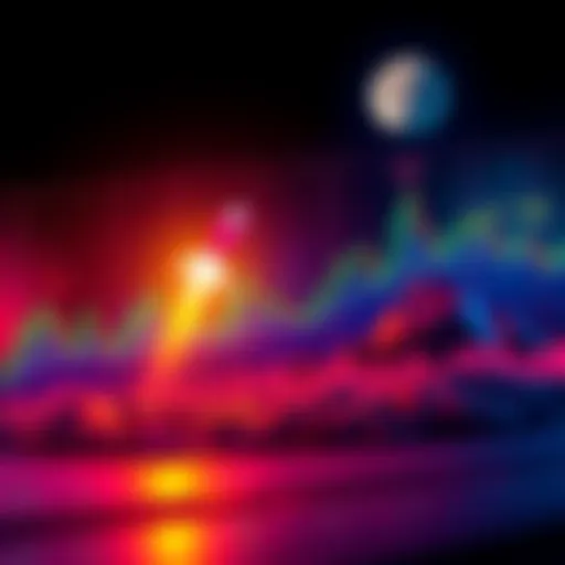 Graphic showing a bullflag pattern on a weekly chart, indicating potential upward price movement with a rocket symbol suggesting reaching new highs