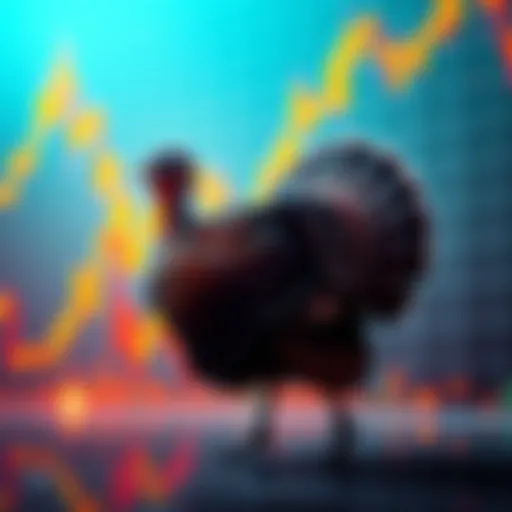 A stock market chart showing a bullish Turkey pattern indicating potential gains.