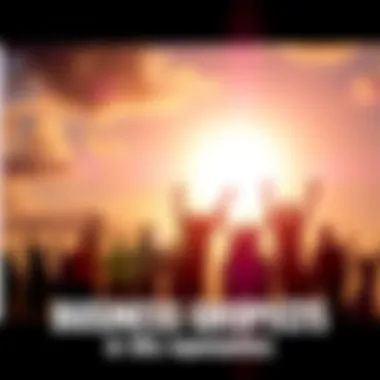 A bright sunrise symbolizing new beginnings in business and personal life, with silhouettes of people celebrating.