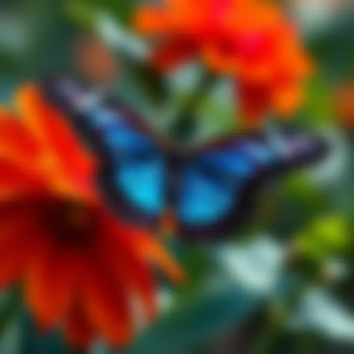 A butterfly perched on a colorful flower in Thailand, symbolizing a unique financial story involving a former billionaire.