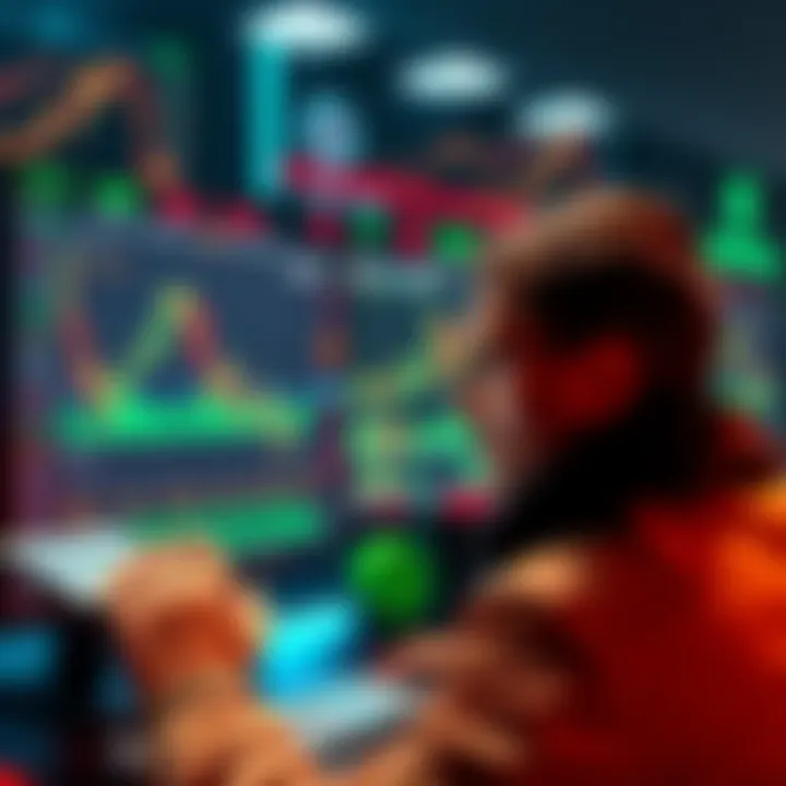 A person analyzing cryptocurrency charts while considering buying more Algo, with price trends and market data visible on their screen.