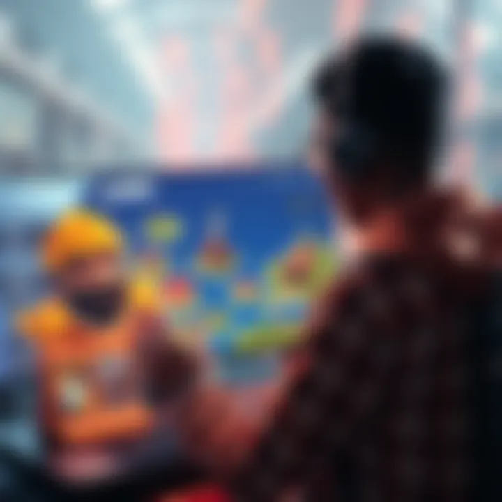 A player looking at virtual land plots on a gaming interface with options to select and purchase