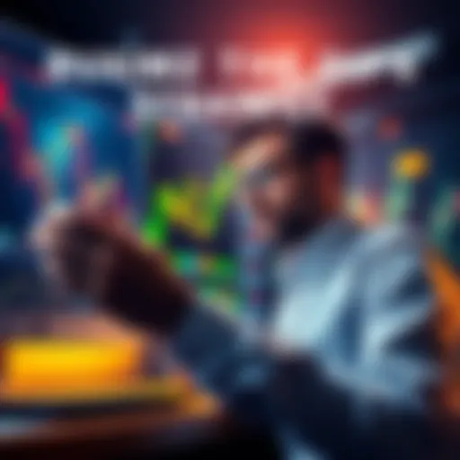 A person analyzing stock charts while considering investment options during a market dip.