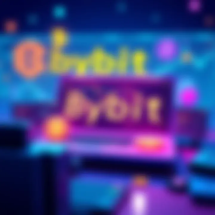 Illustration of Bybit's new trading options and features with crypto graphics and user interface elements.