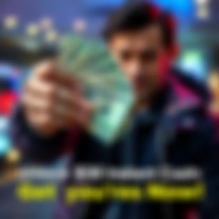 Cash in Hand A person holding cash with a relieved expression, representing instant financial help.