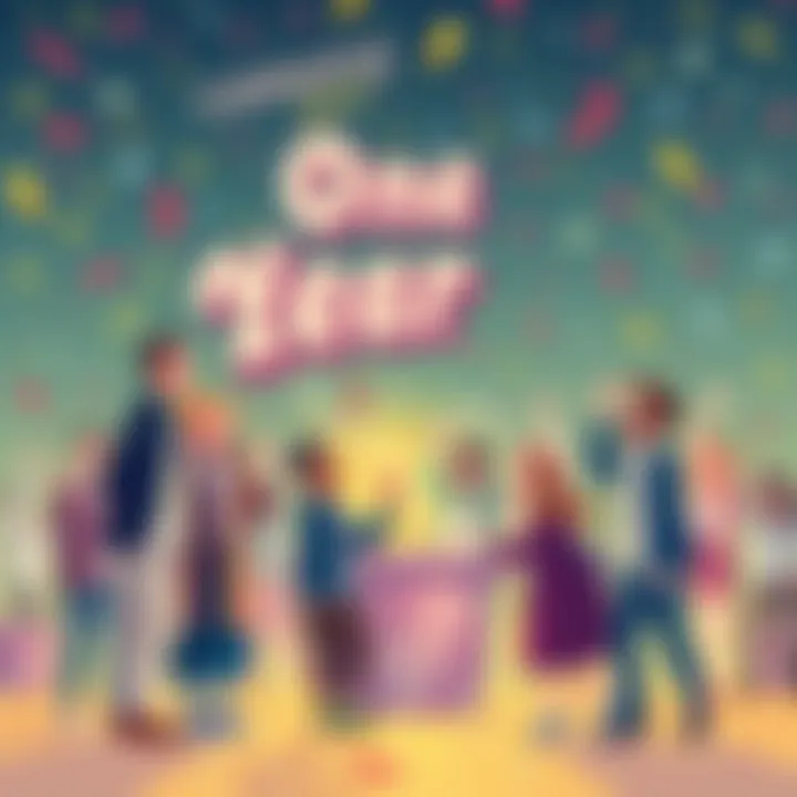 Celebrating One Year of Node Running A festive illustration showing people celebrating a successful year of running and staking nodes, with confetti and cheerful expressions.