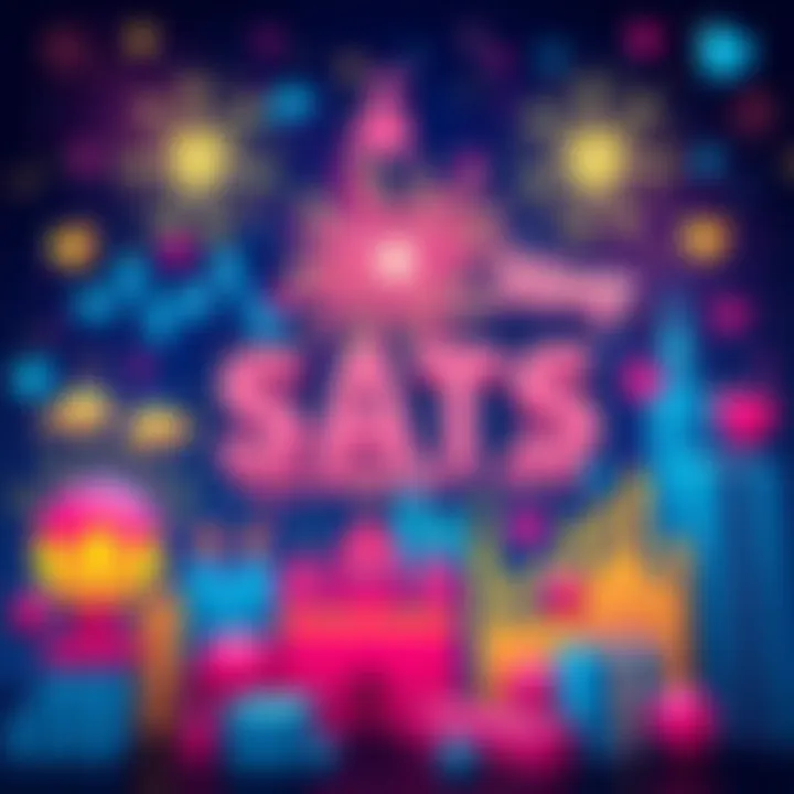 A vibrant graphic showing various engaging statistics and icons celebrating their significance.