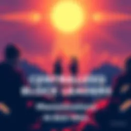 A visual representation showing the risks of centralized block leaders, depicting a group of individuals controlling transactions and a contrasting image of decentralized leadership.