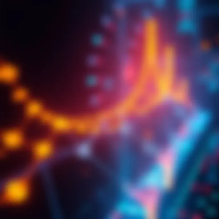 Graphic showing Chainlink's decentralized oracle network enhancing smart contracts with data streams