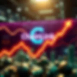 Chainlink Price Decline Graphic showing Chainlink logo with a downward trend line and large investors making purchases