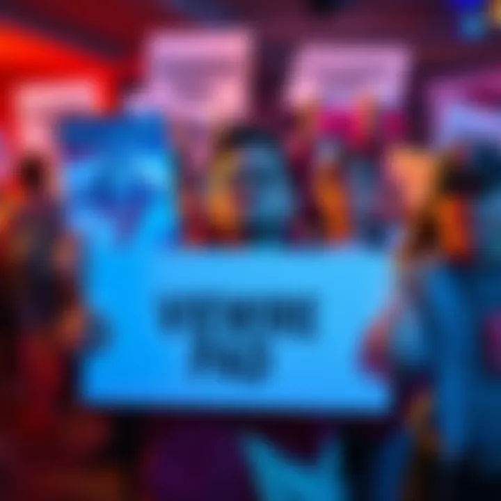 A group of frustrated Channel 9 fans holding signs calling for a new casting director to improve the show.
