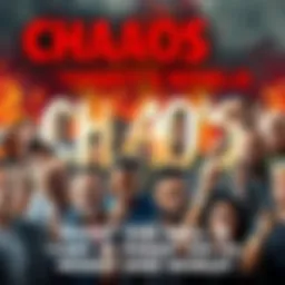 A collage showing diverse groups of people reacting to current events, with signs of confusion and concern, symbolizing the turmoil in society.