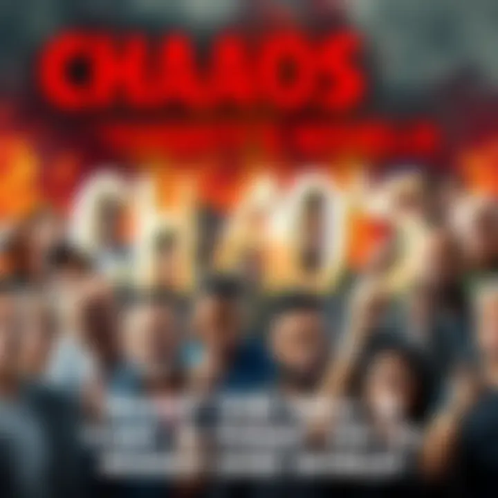 A collage showing diverse groups of people reacting to current events, with signs of confusion and concern, symbolizing the turmoil in society.