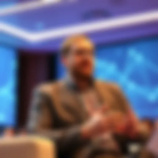 Charles Hoskinson speaking about Cardano's funding plans for 2026 in a presentation setting