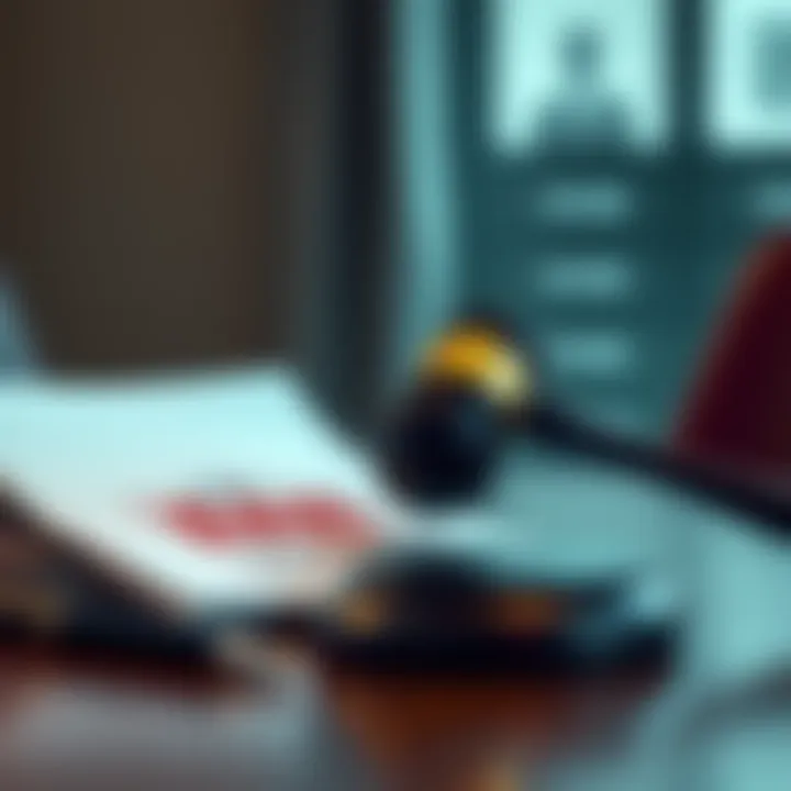 A gavel resting on a table with a long ban notice beside it, symbolizing strict penalties for cheating in competitions.