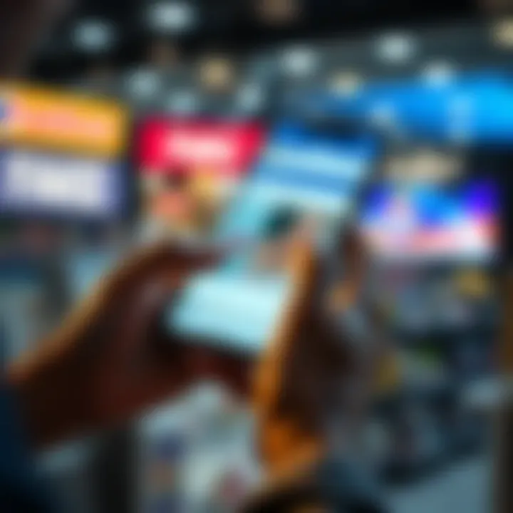 Person examining a Facebook Marketplace listing on a smartphone to identify fake products