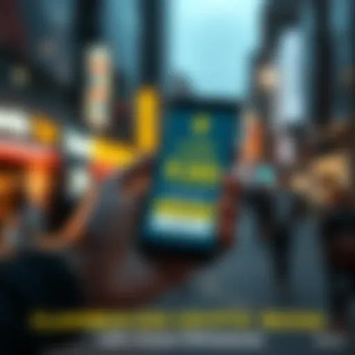 Person holding a smartphone with location sharing activated and displaying a $30 crypto bucks offer on the screen