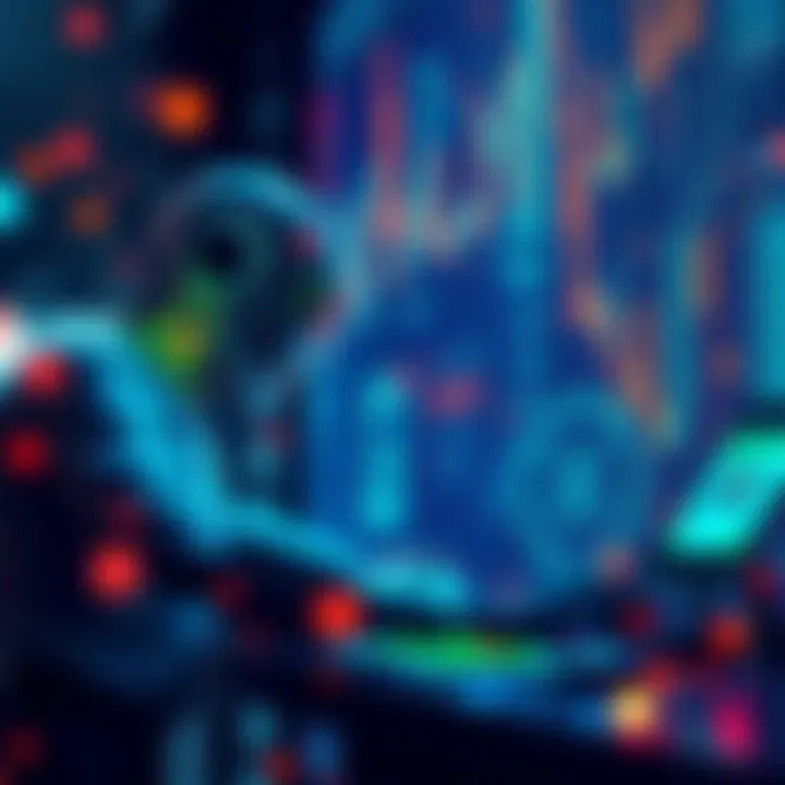 A digital scene showing Clawdbot interacting with a nanoGPT API, symbolizing seamless payment integration and future transactions.