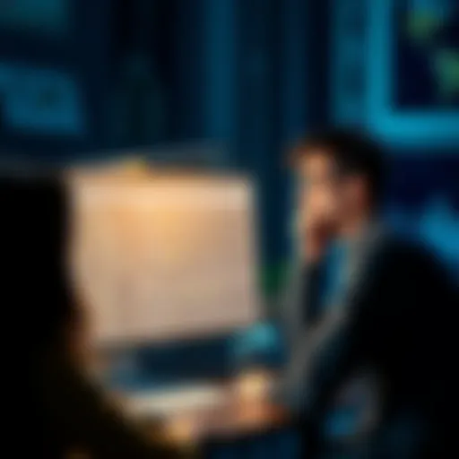 A frustrated developer showing clients the limitations of immutable smart contracts on a computer screen
