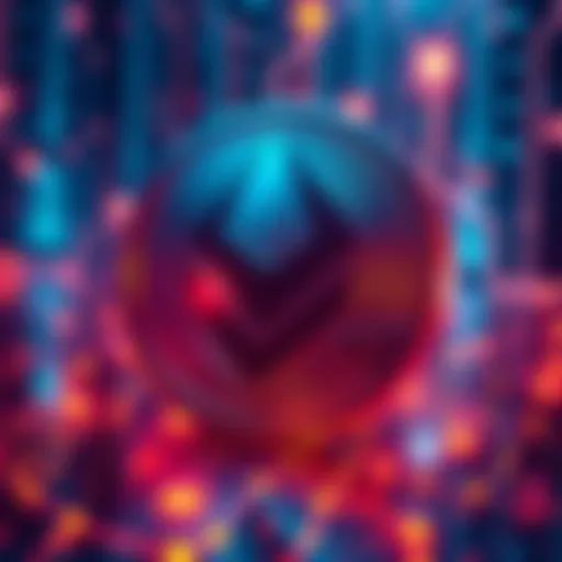 A graphic representation of Cloakcoin's symbol with digital background illustrating privacy in cryptocurrency transactions.